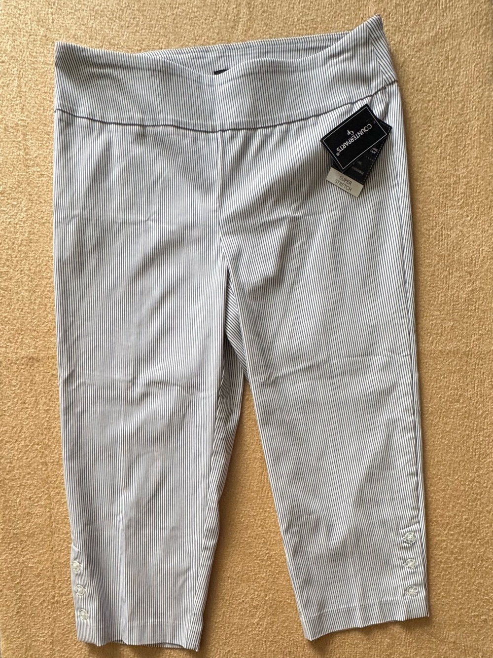 Counterparts Blue and White Pinstripe Pull-On Pants
